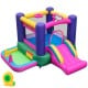 Colorful 6-in-1 inflatable bounce house with slide and ball pit, perfect for outdoor parties and year-round fun.