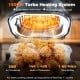 6-in-1 Portable Glass Air Fryer with dual containers, 1500W, for faster cooking and easy cleanup.