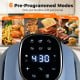 Control panel of the 6-in-1 Portable Glass Air Fryer with 6 pre-programmed cooking modes for versatile meal preparation.