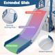Extended slide of the 6-in-1 toddler playground, featuring acceleration and deceleration zones for safe play.