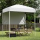 6 x 4 FT pop-up canopy tent in white with half sidewall, ideal for outdoor events, camping, and picnics.