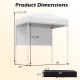 Dimensions of the 6 x 4 FT pop-up canopy tent with half sidewall, ideal for outdoor events and easy setup.