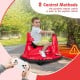 Red 12V kids ride-on bumper car with remote control, featuring lights and music, designed for safe and fun driving.