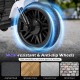 Wear-resistant and anti-slip wheels of the 6V kids motorcycle, suitable for various terrains like asphalt and brick.