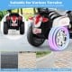 Chopper style 6V powered toddler motorbike with non-slip tires, suitable for various terrains like asphalt and brick.