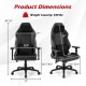 Product dimensions of the ergonomic high back computer chair with adjustable features and 330 lbs weight capacity.