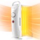 700W electric oil-filled radiator heater in white with adjustable thermostat, ideal for heating up to 120 sq. ft.
