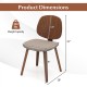 Wooden dining chair dimensions showing a walnut bentwood frame, padded seat, and 330 lbs weight capacity for versatile.