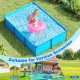 Outdoor family swimming pool with metal frame, 6 ft, durable PVC fabric, ideal for backyard or patio fun.