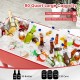 Red portable outdoor patio cooler cart with 80 Quart capacity, keeping drinks cool for 72 hours, perfect for parties.