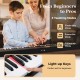 88-key foldable electric piano with light-up keys, perfect for beginners, featuring three teaching modes and portable.