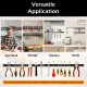 18-inch black magnetic tool holder strip with tools, ideal for garage, kitchen, or study organization and easy.
