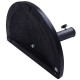 Half round patio umbrella base in antique black finish, made of rust-free resin, designed for stability and elegance.