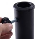 Close-up of the adjustable screw mechanism on the 20-inch outdoor patio half round umbrella base in antique black.
