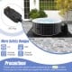 Round SPA pool with 110/130 air jets, durable PVC walls, and GFCI plug, ideal for outdoor relaxation.