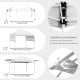 Foldable pop up canopy with adjustable heights and side awnings, providing 170 square feet of shade for outdoor.