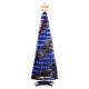Pre-lit 6.2 feet pop-up Christmas tree with 282 RGB LED lights and star topper, perfect for festive indoor or outdoor.
