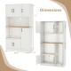 71" tall kitchen pantry cabinet dimensions with multi-door design, charging station, and sturdy construction for.