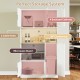 71" tall kitchen pantry cabinet in white with 4 enclosed cabinets and built-in charging station for convenient storage.
