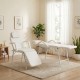 Portable 73-inch massage table and chair in white, adjustable for comfort, ideal for mobile therapists and treatments.