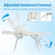 Adjustable backrest and footrest of the 73-inch portable massage table for optimal client comfort and customized.