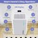 74-pint dehumidifier with LED display, 3 modes, and 2 fan speeds for effective humidity control in large rooms.