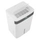 74 pints dehumidifier in white with smart touch panel, large water tank, and portable design for home use.