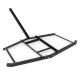 74-inch wide driveway drag tow behind landscape leveling rake in black, featuring a reinforced metal structure for.