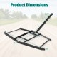 Driveway drag tow behind landscape leveling rake dimensions, 74 inches wide, made from reinforced black powder-coated.