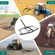 74-inch wide driveway drag tow behind landscape leveling rake for soil, sand, and gravel, designed for UTVs and.