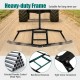 Heavy-duty 74-inch driveway drag rake with reinforced metal frame, suitable for leveling soil, sand, and gravel.