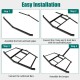 Driveway drag tow behind landscape leveling rake assembly steps with reinforced bars for UTVs, ATVs, and tractors.