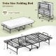 Twin size folding bed with mattress, featuring a heavy-duty metal frame and 485 lbs weight capacity, ideal for small.