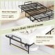 75 x 38 Inch Folding Bed with Mattress Twin Size Rolling Guest Bed - Gallery View 10 of 11