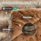 Close-up of the 780GSM soft plush faux fox fur blanket, showcasing the brown double-sided design and texture details.