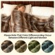 Soft plush fuzzy luxury faux fox fur blanket in brown, double-sided design for sofas and beds, offering warmth and.