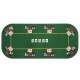 79 x 36 inch foldable poker table top with cup holders, accommodating 8 players for game nights and gatherings.