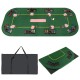 79-inch foldable poker table top with cup holders, designed for 8 players, includes carrying bag for easy transport.