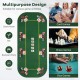 79-inch foldable poker table top with cup holders, ideal for 8 players, perfect for game rooms and outdoor parties.