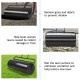 36 x 12 inch black tow lawn roller with U-shaped handle, ideal for leveling lawns and eliminating frost damage.