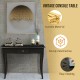 Modern multifunctional console table in black with storage drawer, crafted from acacia wood, perfect for hallway or.