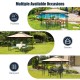 10 x 10 Feet L-Shaped Patio Canopy Gazebo Outdoor 2-Tier Steel Tent - Gallery View 8 of 10