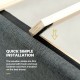 Wooden slats secured with hook and loop fasteners for easy installation on the upholstered bed frame with adjustable.
