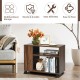 Multifunctional 3-tier side table with wheels, featuring a large storage shelf, perfect for living room or bedroom use.