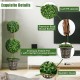 Artificial double ball tree with lush PE leaves and realistic moss, perfect for indoor and outdoor decoration.