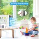 14-inch mini oscillating tower fan in white with bladeless design, perfect for safe cooling in tight spaces.