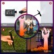 12-foot Halloween inflatable ghost decoration with built-in LED lights, ideal for yard or park displays.