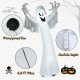 12 feet Halloween inflatable spooky ghost with LED lights and waterproof fan for outdoor decoration.