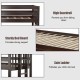 Twin pull-out bunk bed with dark brown wooden ladder, featuring high guardrails and sturdy bed board for safety and.