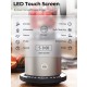 LED touch screen of the 1500W smoothie maker with 8 preset menus for customizable blending and juicing.